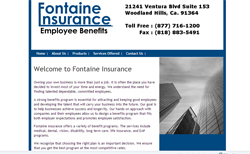 Fontaine Insurance Services - custom design Website Design , Website Developed - Website Maintained - scv - sfv Santa Clarita - San Fernando Valley