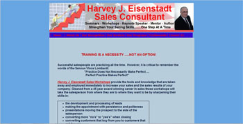 website created for Harvey Eisenstadt Sales Consultant | http://www.tapsolutions.net