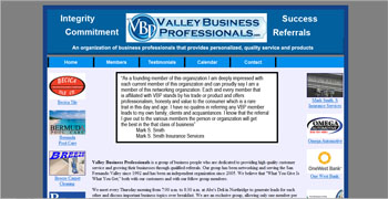 web site for Valley Business Profesionals | http://www.tapsolutions.net | San Fernando Valley Website Designed & Development 