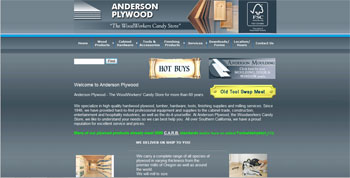 website for Anderson Plywood | Santa Monica | Culver City | http://www.tapsolutions.net |Santa Clarita Website Development and Designed